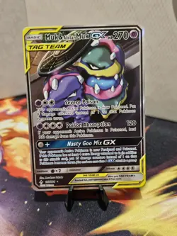 Muk & Alolan Muk GX Alternate Full Art 197/214 Unbroken Bonds Pokemon TCG NM - Image 1
