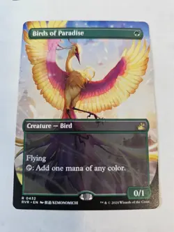 MTG - Birds of Paradise Anime Borderless - Ravnica Remastered - Image 1