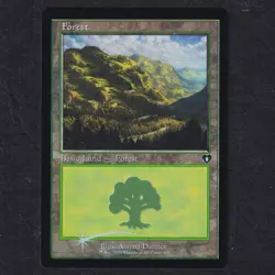 FOREST #449 Retro Frame Foil Land Commander Masters MTG Magic Gathering NM - Image 1