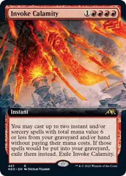 Invoke Calamity (Extended Art) -Foil Near Mint MTG Kamigawa: Neon Dynasty - Image 1