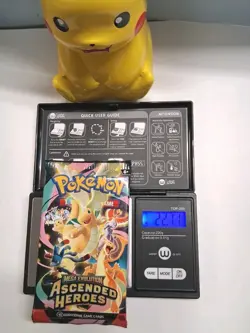 Heavy 22.71g Pokemon Ascended Heroes Booster Pack Factory Sealed Authentic - Image 1