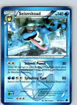 Seismitoad 26/116 2013 BW Plasma Freeze Regular Rare - Image 1