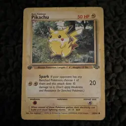 Pokemon TCG Pikachu 60/64 Jungle 1st Edition Common EN Regular Basic 50 HP - Image 1