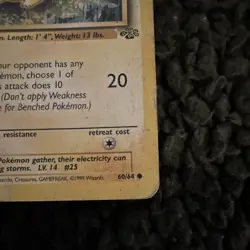 Pokemon TCG Pikachu 60/64 Jungle 1st Edition Common EN Regular Basic 50 HP - Image 5