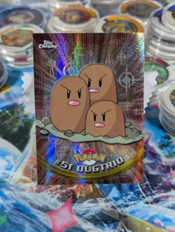 Dugtrio #51 Topps Chrome Spectra Series 1 Pokemon TV Animation NM 🔥 - Image 1