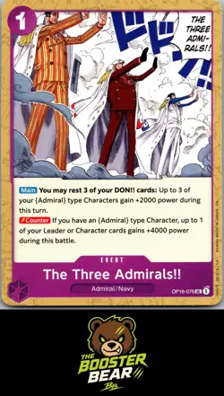 The Three Admirals!! OP16-076 OP16 UC One Piece NM/M ENG - Image 1