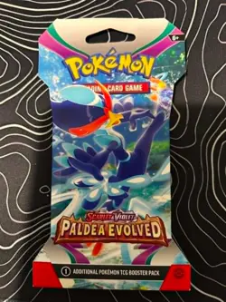 1 x Paldea Evolved - Scarlet & Violet Sealed Pokemon Card Sleeved Booster Pack. - Image 1