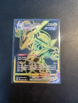 Pokemon Card TCG Rayquaza VMAX Gold Card TG29/TG30 Silver Tempest Near Mint - Image 1