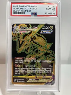 PSA 10 Rayquaza VMAX TG29/TG30 SWSH Silver Tempest Trainer Gallery Pokemon TCG - Image 1