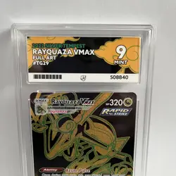 Pokemon TCG Rayquaza VMAX Silver Tempest TG29/TG30 Ace Graded 9 - Image 3