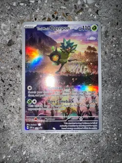 Pokemon TCG Cards Teal Mask Ogerpon SVP123 Black Star Promo Illustration Rare NM - Image 3
