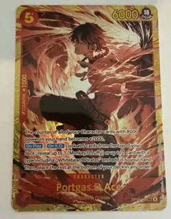 ONE PIECE Card Game Portgas D. Ace OP16 118 SEC Battle of the Moment ENGLISH - Image 1