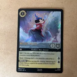 2024 DISNEY LORCANA MICKEY MOUSE PLAYFUL SORCERER | D23 EXPO PROMO CARD - Image 1