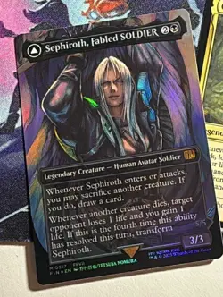Sephiroth, Fabled Soldier Borderless M Foil #317 | Final Fantasy FIN | MTG - Image 1