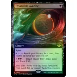 FOIL INSATIABLE AVARICE (EXTENDED ART) X4 Outlaws Of Thunder Junction OTJ MTG - Image 1