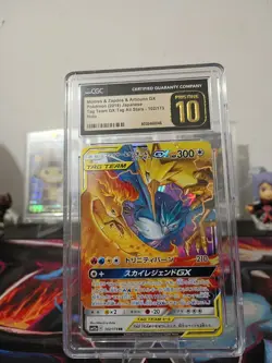 Moltres & Zapdos & Articuno 102/173 CGC PRISTINE 10 ✨ GX Tag Team Pokemon TCG - Image 3