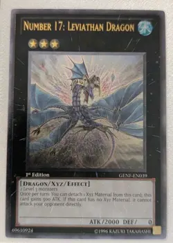 Yugioh Number 17: Leviathan Dragon GENF-EN039 Ultimate Rare 1st Ed NM - Image 1