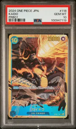 2024 ONE PIECE JAPANESE PRB01 #118 KAIDO PSA 10 - Image 1