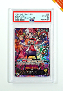 One Piece PSA 10 Vegapunk #097 Alernate Art OP07 500 Years Future 2024 Japanese - Image 1