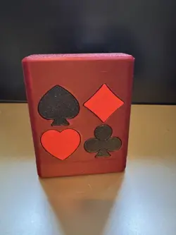 3D Printed Storage Box For Playing Cards. Red - Image 1