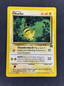 Pokemon TCG Pikachu 27 Black Star WOTC Promo 2000 Card Lightly Played - Image 1