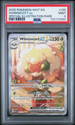 2025 POKEMON WHT EN-WHITE FLARE SPECIAL ILLUSTRATION RARE WHIMSICOTT EX PSA 9 - Image 1
