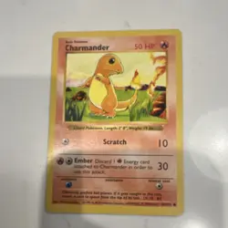 Pokemon TCG Charmander Base Set Shadowless 046/102 50 HP Common English - Image 1