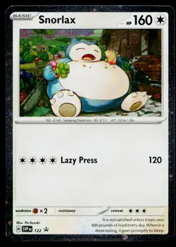 Snorlax 122 Promo Scarlet & Violet Pokemon Near Mint - Image 1