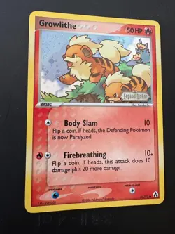 Growlithe 55/92 Legend Maker Holo STAMPED -- Pokemon TCG vintage (2006) - Image 1