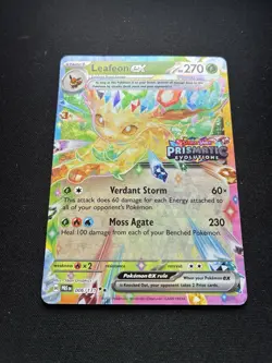 Pokemon: Leafeon ex 006/131 (Prismatic Evolutions Stamp) - Image 2