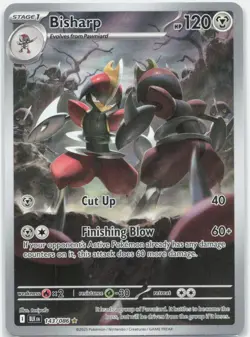 Bisharp 143/086 Holo Illustration Rare Black Bolt Pokemon Holo Near Mint - Image 1