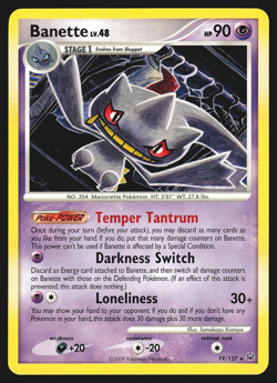 Banette 19/127 Platinum Pokemon Card EXC - Image 1