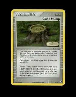 2006 Pokemon EX LEGEND MAKER STAMP TRAINER GIANT STUMP HOLO 75/92! LP - - Image 1