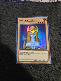 Yugioh -Mystical Elf- LOB-EN062 25th Anniversary Super Rare Near Mint - Image 1