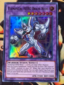 Yugioh: Elemental HERO Brave Neos - SAST-EN035 - Super Rare - 1st Edition - NM - Image 1