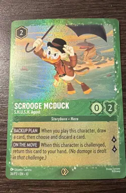 DISNEY LORCANA SCROOGE McDUCK S.H.U.S.H. AGENT 37/P3 EN 10 FOIL PROMO - Image 1