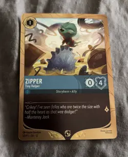Zipper Tiny Helper 50/P3 League Promo Foil Wilds Unknown NM Disney Lorcana - Image 3