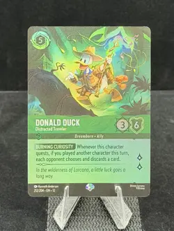 Disney Lorcana-Wilds Unknown-Donald Duck-Distracted Traveler-#212-Epic-M/NM - Image 1