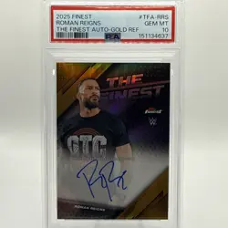 2025 Topps Finest Roman Reigns #TFA-RRS The Finest Auto Gold /50 - Image 1