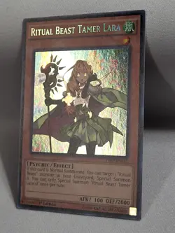 3 x YuGiOh TCG Ritual Beast Tamer Lara THSF-EN022 Secret Rare 1st Edition NM - Image 4