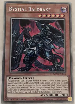 YUGIOH Bystial Baldrake MP25-EN045 Starlight Rare 1st Edition - Image 1