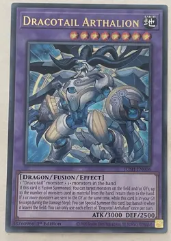 YUGIOH Dracotail Arthalion JUSH-EN006 Ultra Rare 1st Edition - Image 1