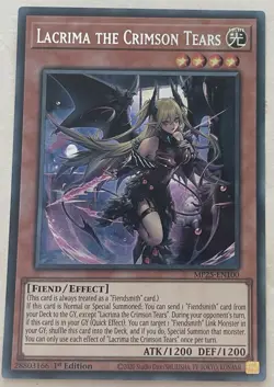 YUGIOH Lacrima The Crimson Tears - MP25-EN100 Secret Rare 1st Edition - Image 1