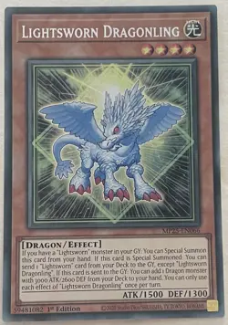 YUGIOH MP25-EN066 Lightsworn Dragonling Prismatic Secret Rare 1st Edition - Image 1