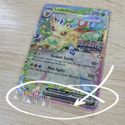 CRIMP ERROR SEALED Leafeon EX 006/131 Prismatic Evolutions Promo NM Pokemon Card - Image 1