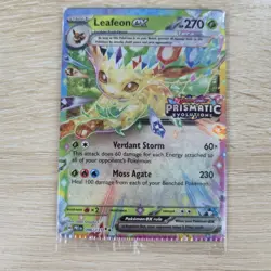 CRIMP ERROR SEALED Leafeon EX 006/131 Prismatic Evolutions Promo NM Pokemon Card - Image 2
