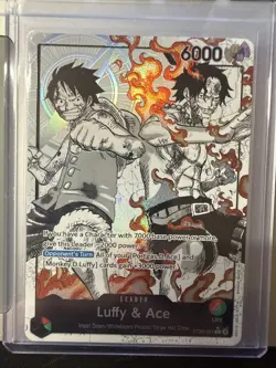 ST30-001 Luffy & Ace leader Alt Art (Parallel) One Piece Card Game ENGLISH NM - Image 2