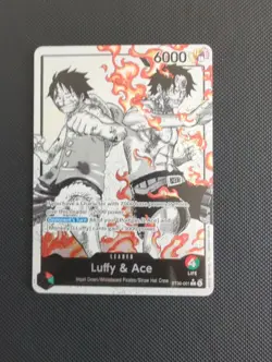 ST30-001 Luffy & Ace leader Alt Art (Parallel) One Piece Card Game ENGLISH Deck - Image 1