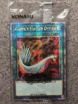 Harpies Feather Duster Quarter Century Promo Card Yu Gi Oh! SEALED EDC1-EN001 - Image 1