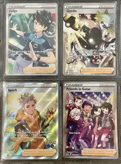 Pokemon TCG Full Art Trainer - Lot of 9 Rare Full Art Holo Cards Judge,peony,FIG - Image 3